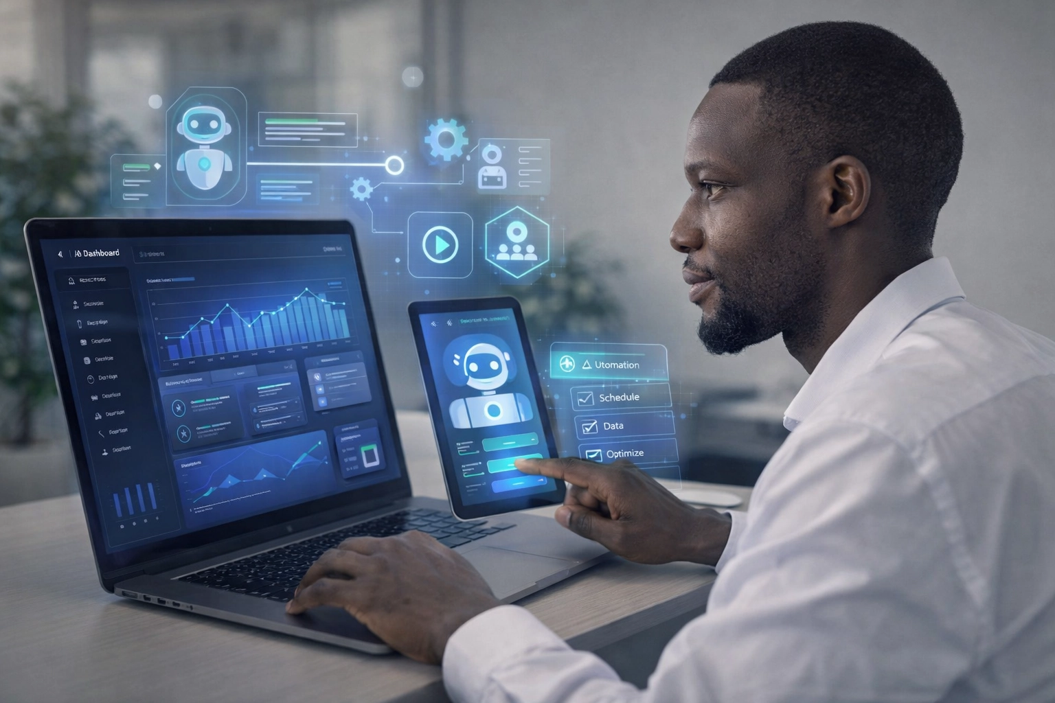 Focused Entrepreneur With AI Tools